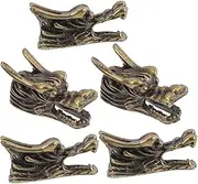 GRADENEVE Retro Dragon Head Charms 5pcs Necklace Connectors for Jewelry Making Antique Beads Spacer for Bracelet