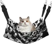 EdWal Black and White Soccer Ball Pattern print Soft Sleeping Hammock Cat Hammock for Cage Hanging,Pet Hammock Bed Adjustable for Small Animals
