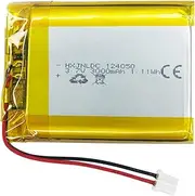 DC 3.7V 3000mAh 124050 Rechargeable Polymer Lithium Battery for DIY 3.7-5V Electronic Product, Mobile Energy Storage Power Supply