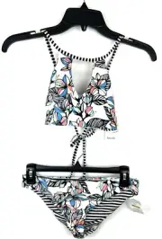 Splendid Girl’s Two Piece Reversible Bikini Top Size 14