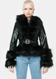[AZALEA WANG] Montauk Faux Fur Coat
