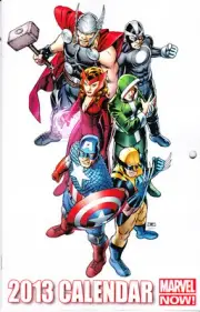 MARVEL 2013 WALL CALENDAR SPIDER-MAN THE HULK THING IRON MAN FANTASTIC FOUR