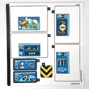 LEGO STICKER SHEET 60434 Space Base and Rocket Launchpad City Decals Stickers