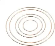 10pcs Dream Catcher Accessories DIY Dream Catcher Kit Wire Macrame Gold Hoops for Crafts Rings Crafting Rings Macrame Hoops Dreamcatcher Golden DIY Simple Circle Supplies Golden