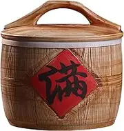 Airtight Ceramic Rice Jar, 5-15kg/176-529oz, Clean and Beautiful, Food Storage Container, for Storing Grains, Flour, Snacks and More!(Small)