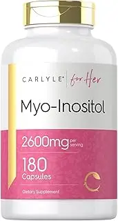 Myo-Inositol 2600mg | 180 Capsules | High Potency Supplement | Non-GMO, Gluten Free | by Carlyle