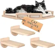 Cat Wall Shelves With Steps and Bed - Corner Shelf for Cats