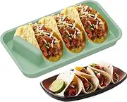 Mwqpgyh Taco Shell Holder,3-Slot Reusable Taco Holder Stands - Silicone Serving Platters for Bar Supplies Decorations Home Parties Events