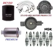 Tune Up Kit Filters Cap Spark Plugs Wire For CHEVY R3500 V8 7.4L; TBI 1990-1991