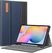[FINTIE] Case for Samsung Galaxy Tab S6 Lite 10.4 Inch 2024/2022/2020 with S Pen Holder, Multiple Angle Portfolio Cover with Pocket Auto Sleep/Wake, Navy