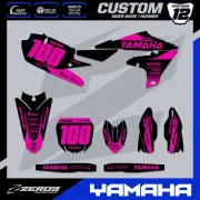 YAMAHA MOTOCROSS GRAPHICS CUSTOM MX GRAPHICS DECAL KIT YZ YZF BLOK BLK/PNK