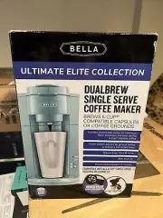 Bella GreenSINGLE SERVE COFFEE MAKER DualBrew K-Cup Capsules or Grounds Hot Cold