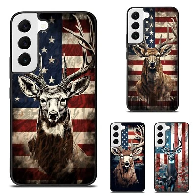 Anti skid Case For Samsung S7 S8 S9 S10 S20 Plus Lite Deer hunting American Buck