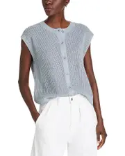 Eileen Fisher Linen Cotton Crewneck Vest