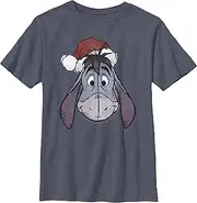 [Disney] Winnie The Pooh Eeyore Santa Hat Christmas Boys T-Shirt