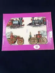 Meyercord Vintage Decals Stickers 536B Trains Steam Engine Crafts Decoupage
