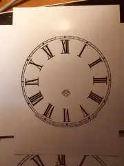 Clock Paper Face For Ansonia/ 9"