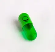 100 x Empty Gelatin Capsules Size 3 Joined - Green alien caps