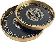 The House of Florence Artemis Home Decoration Set of 2 Round Serving Trays