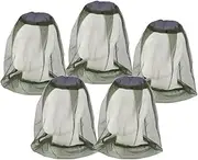 5Pcs Outdoor Head Face Protector Hat Net for Bee Insect Mosquito Mesh, JR Joyreap Fishing Beekeeping Mosquito Protection