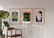 [Namly Design] Poster - Retro Abstract Collage / Set of 3