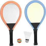 Kisangel Children's Badminton Rackets 1 Set with Balls Mesh Cloth Safe Easy to Use for Leisure