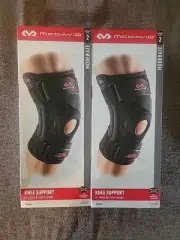 New Mcdavid Level 2 Knee Support Brace Stays and Cross Straps Sz Medium (2 Pack)