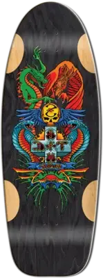 Bulldog Dragon Wes Humpston Black Stain Old School Skateboard Deck