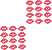 STOBAZA Sets Lips Shape Sticker for Phone Case Resin Craft Stylish Accessory for DIY Home Decor Pcs