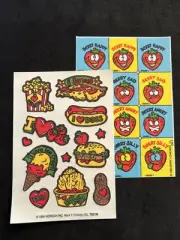Vintage 80’s Scratch & Sniff Mark 1 Patches Tatoos Sticker Sheet