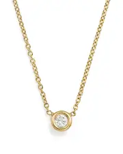 Zoe Chicco 14K Yellow Gold Choker with Diamond Pendant, 14