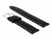 18MM ALLIGATOR LEATHER WATCH STRAP BAND FOR ULYSSE NARDIN 18/18MM TQ BLACK WS