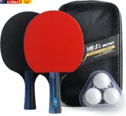 Training Table Tennis/Ping Pong Set - 2 Premium Paddles/Rackets/Bats, 3 Balls an