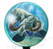 Manatee Retractable Badge Holder, Manatee Badge Clip, Save the Manatee GG1980