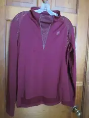 NEW Hooks 1/4 Zip Long Sleeve Equestrian Riding Ladies top - M