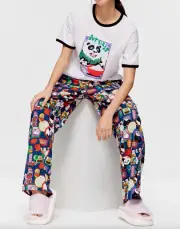 NEW PETER ALEXANDER KUNG FU PANDA TOP + PANTS PJ SET LARGE L RRP$149.90