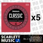 5x D'Addario EJ27N Classic Nylon Guitar Strings Daddario EJ-27N *SET OF 5 PACKS*