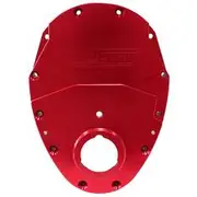 Aeroflow 2-Piece Billet Aluminium Timing Cover - Red Finish - Suit S/B Chev & 90° V6., AF64-4350R