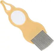 Cat Deshedding Comb, Cat Sembs for Indoor Cats, Flea Comb with Curlew | Metal Teeth Cleaning Brush, Pet Supplies for Medium and Long Hair