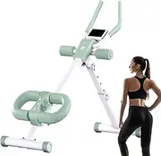 Abdominal Core Exercise Equipment, Abs Stimulator with Phone Holder, Upper Body Workout Crunch Machine for Stomach, Adjustable Ab Trainer Strength Training Folding Fitness