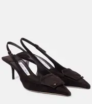 [Jimmy Choo] Jimmy Choo Frances 60 suede slingback pumps AU 5 brown