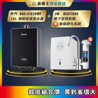 在飛比找蝦皮購物優惠-林內 RUA-C1628WF 16L強制排氣熱水器 + 3M