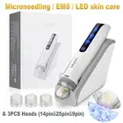 Rechargeable Dermapen Q2 Micro Needling Pen Efoliate Shrink Pores & 3 Heads