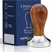Coffee Tamper 51mm - Espresso Tamper - Espresso Hand Tamper with Stainless Steel Base and Scented Rosewood Handle - Espresso Accessories, Compatible with 51mm Delonghi Bottomless Portafilter