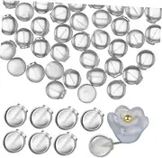 Angoily 50pcs Earring Safety Backs TPE Ear Backing for Droopy Ears Comfortable Discreet Earring Stoppers Replacement for All Styles