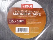 Zeus Adhesive Backed Magnetic Tape Roll 1" x 100' Flexible Black 66100