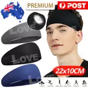 Women Men Sports Sweat Sweatband Headband Yoga Gym Stretch Head Band Hair Band