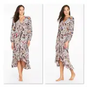 TIGERLILY Womens Size 6 / US 2 Paisley Print Palermo Midi Wrap Dress NEW RRP$220