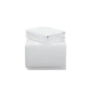 150GSM Cotton Flannelette Bed Sheet Set - White, King Single - King Single