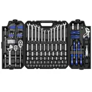 240-Piece Mechanics Tool Set, General Assorted SAE/Metric Sockets and Wrenche...